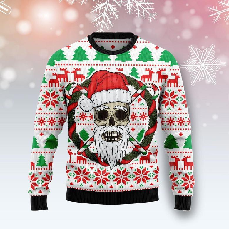 Santa Claus Skull Ugly Christmas Sweater