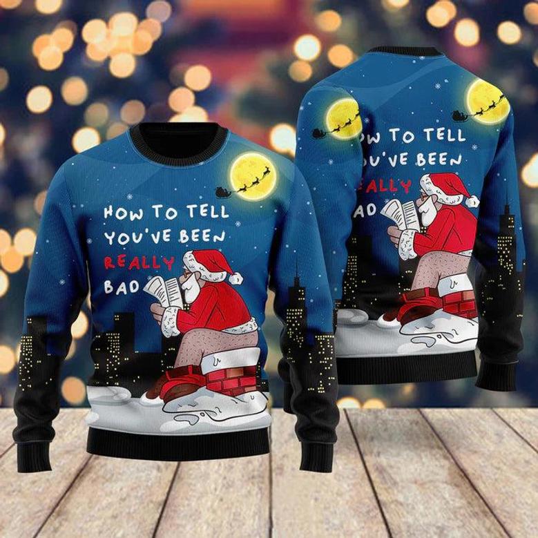 Santa Goes Down Ugly Christmas Sweater For Men & Women