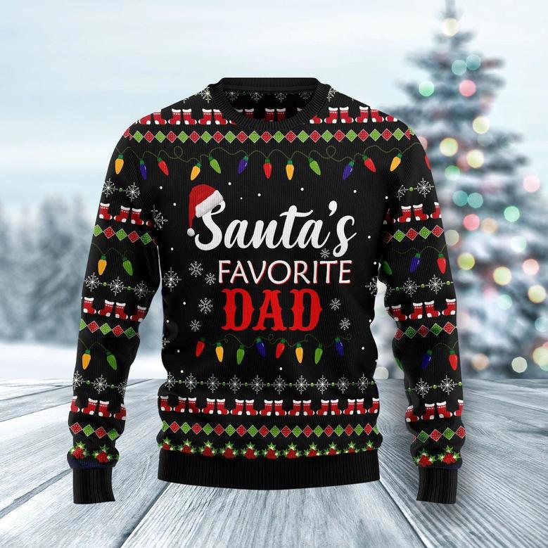 Santas Favorite Dad Ugly Christmas Sweater