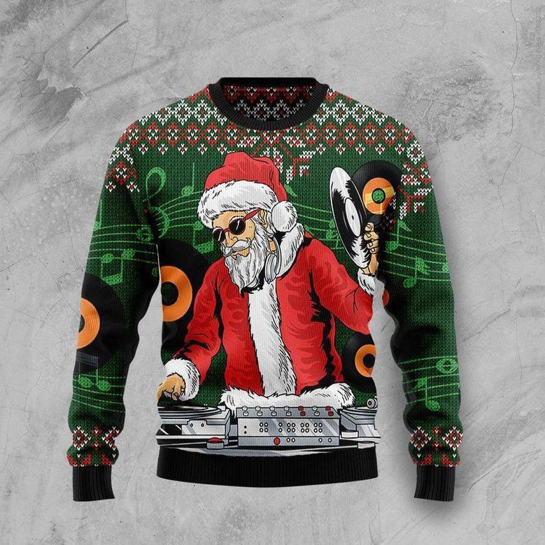 Satan Claus DJ Ugly Christmas Sweater