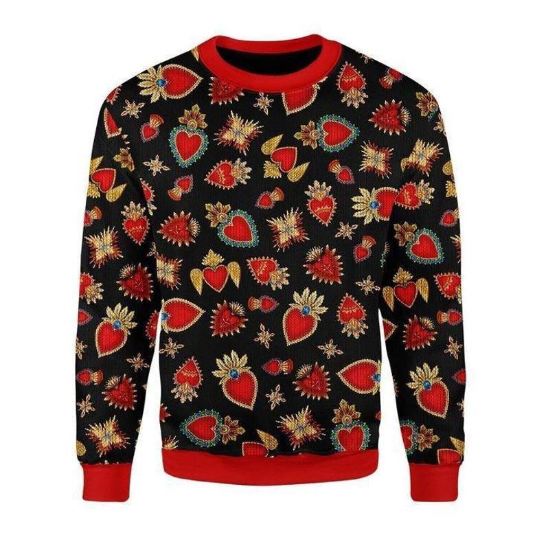 Scared Heart Ugly Christmas Sweater