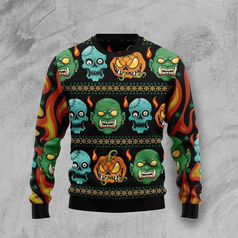 Scary Zombie Ugly Christmas Sweater