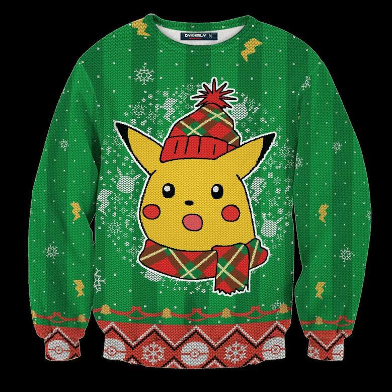 Shocked Pikachu Ugly Christmas Sweater