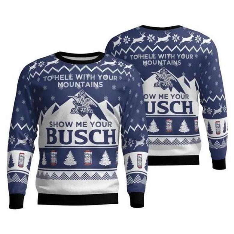 Show Me Your Busch Ugly Christmas Sweater, Jumpers