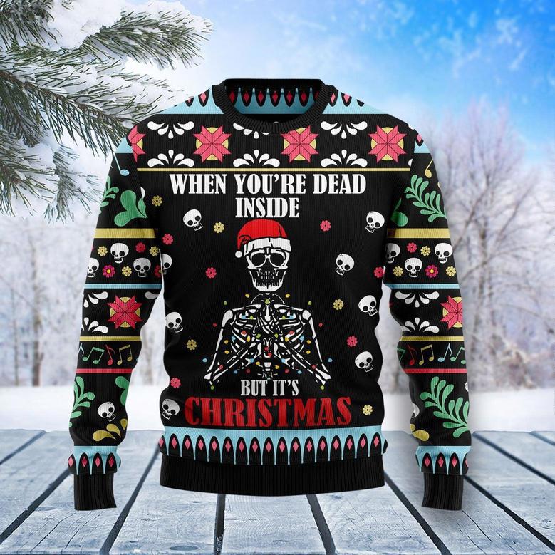 Skull Christmas Inside Ugly Christmas Sweater