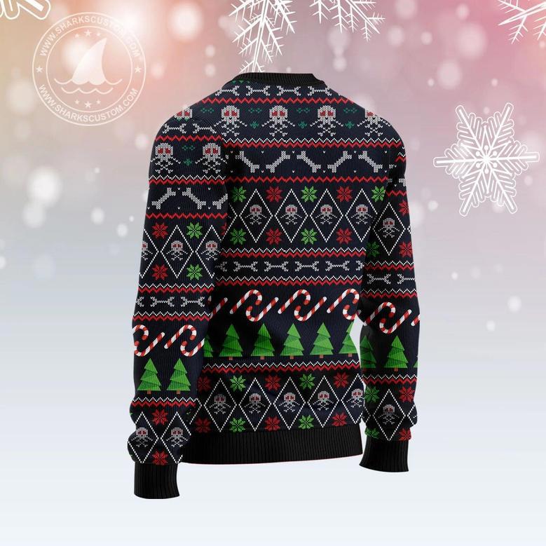 Skull Face Ugly Christmas Sweater