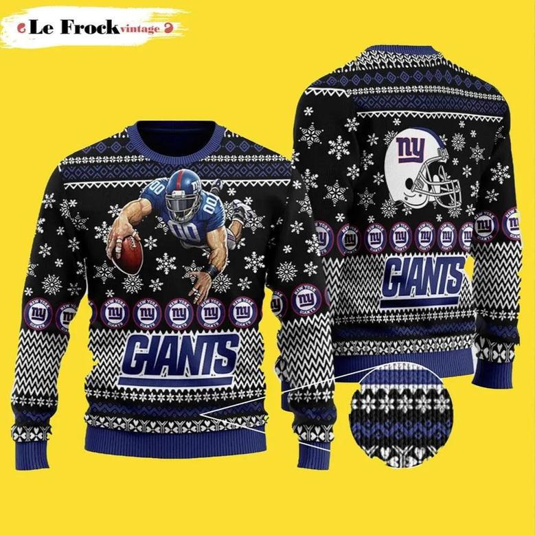 Snow New York Giants Ugly Christmas Sweater, Jumper