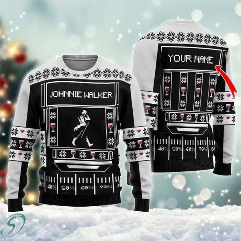 Snowy Johnnie Walker Ugly Christmas Sweater, Jumpers