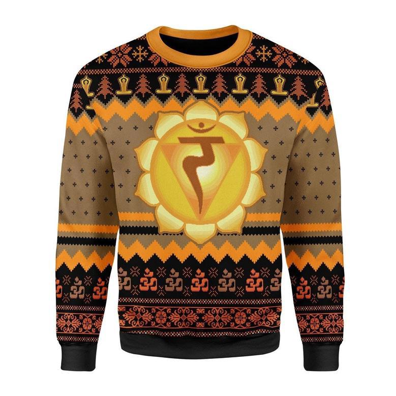 Solar Plexus Chakra Ugly Christmas Sweater