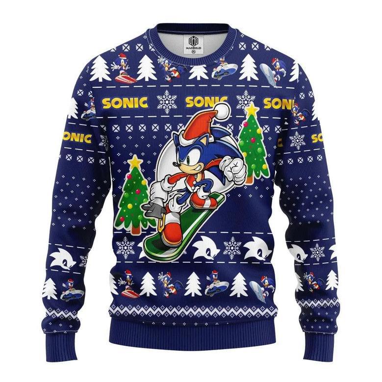 Sonic The Hedgehog Merry Xmas Ugly Christmas Sweater, Jumper