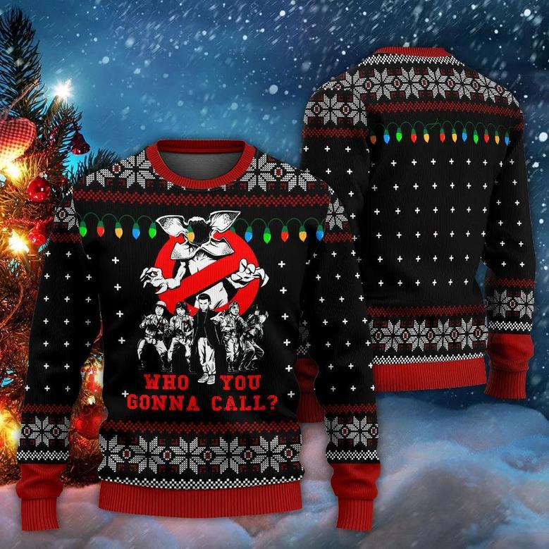 Stranger Things Who You Gonna Call ,Ugly Sweater Party,ugly sweater ideas