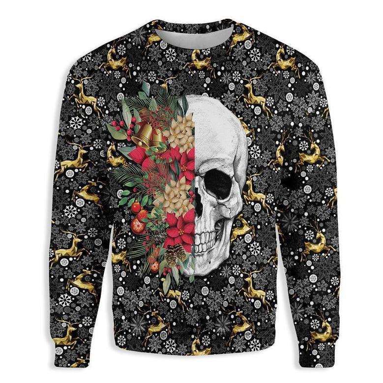 Symmetric Skull Ugly Christmas Sweater