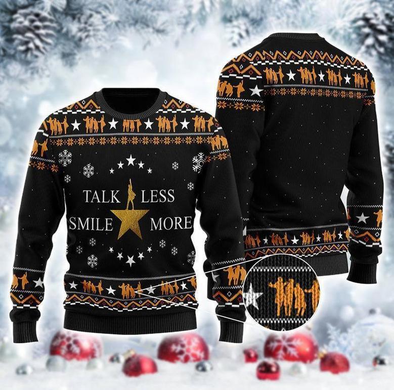 Talk Less Smile More Ugly Christmas Sweater