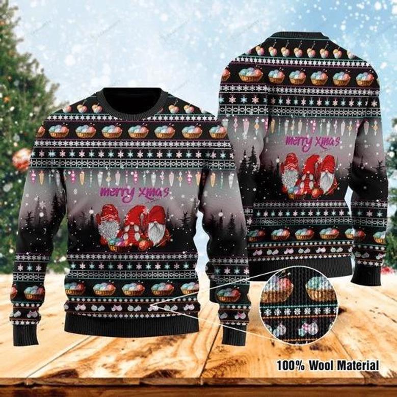 Three Gnomes For Crochet Lovers Ugly Christmas Sweater