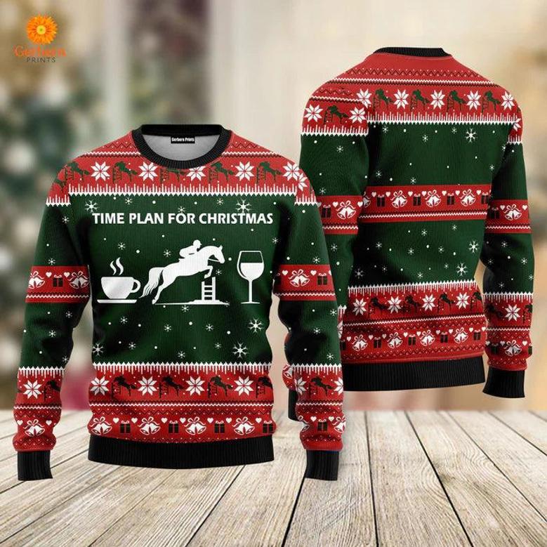 Time Plan For Christmas Ugly Christmas Sweater For Men & Women