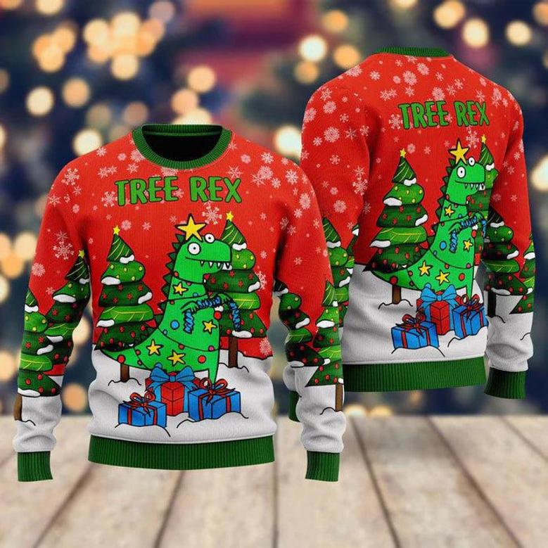 Tree Rex Ugly Christmas Sweater For Men & Women