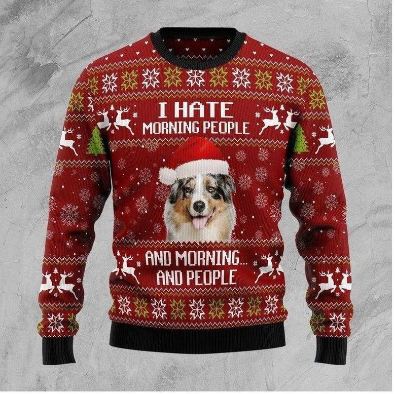 Ugly Shepherd Hate Morning And Christmas Sweater