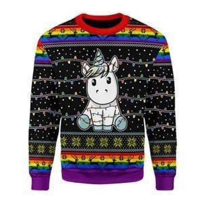 Unicorn Christmas Tree Ugly Christmas Sweater