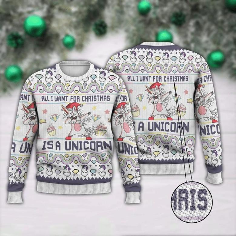 Unicorn Merry Christmas Ugly Christmas Sweater