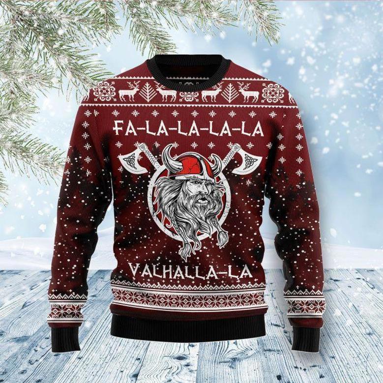 Vikings Fa La La La Ugly Christmas Sweater