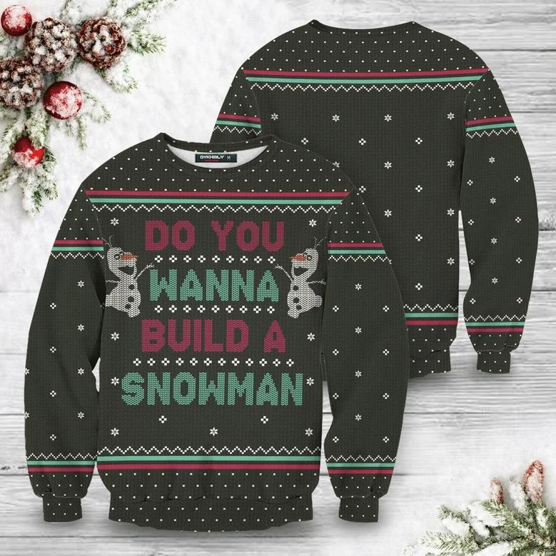 Wanna Build A Snowman Ugly Christmas Sweater