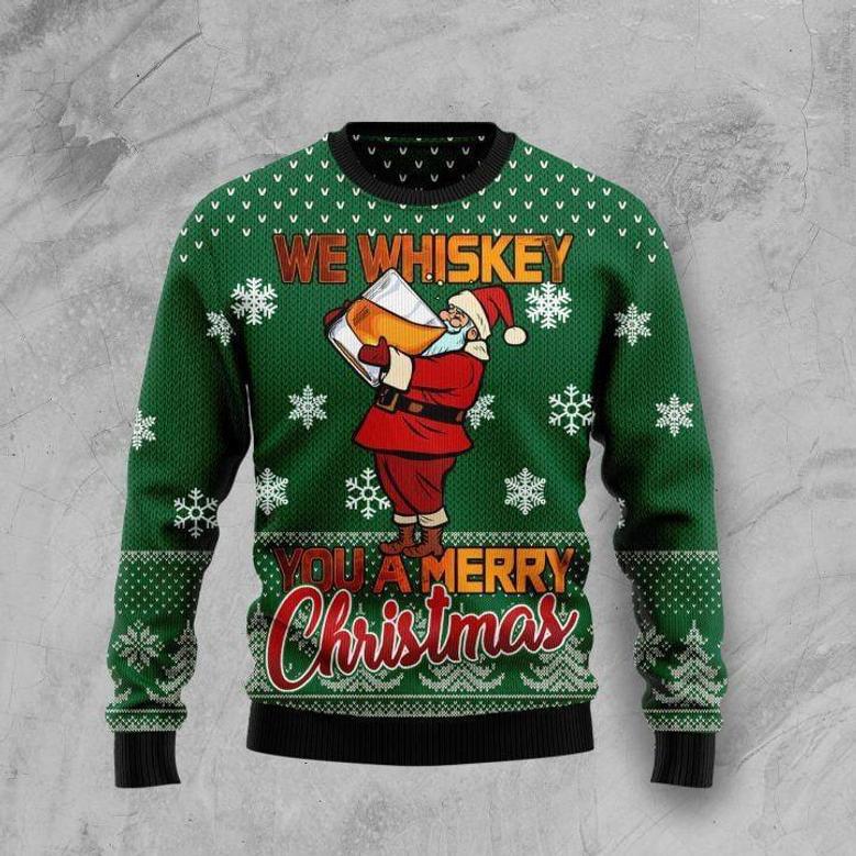 We Whiskey You A Merry Ugly Christmas Sweater