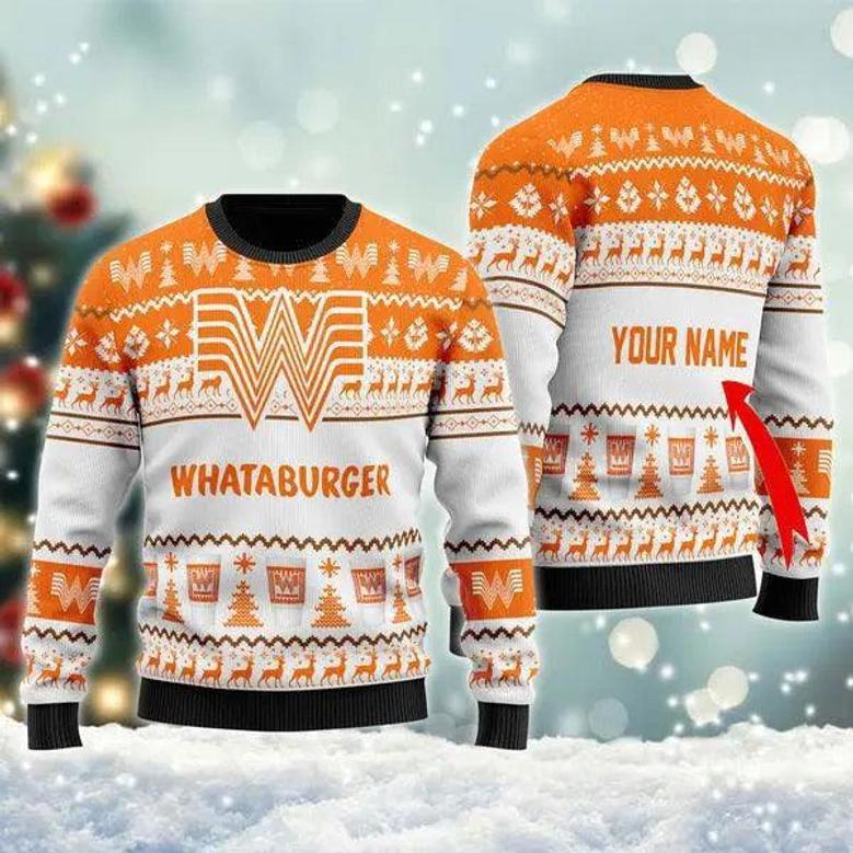 Whataburger Spirit Ugly Christmas Sweater, Jumpers