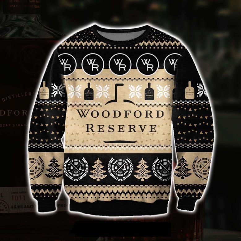 Woodford Reverse Wine All Over Print Ugly Christmas Sweater