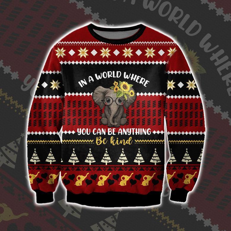 You Can Be Anything Print Ugly Christmas Sweater