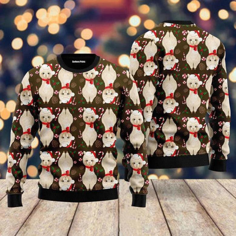 All I Want For Christmas Is A Llama Pattern Ugly Christmas Sweater For Men & Women