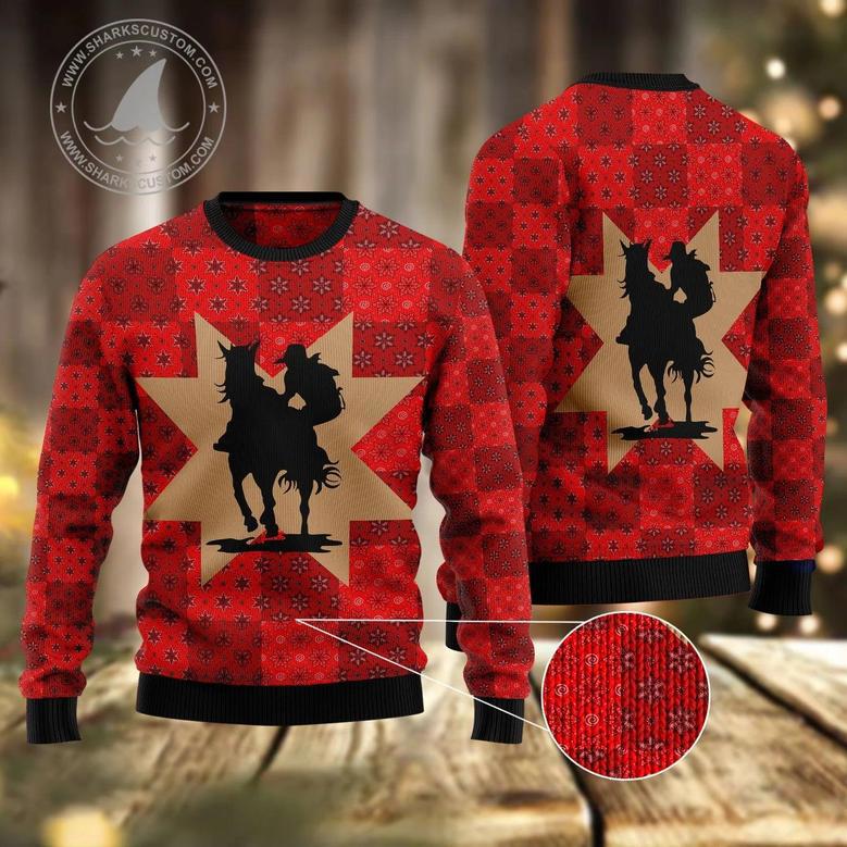 Amazing Cowgirl unisex womens & mens, couples matching, friends, funny family ugly christmas holiday sweater gifts 1