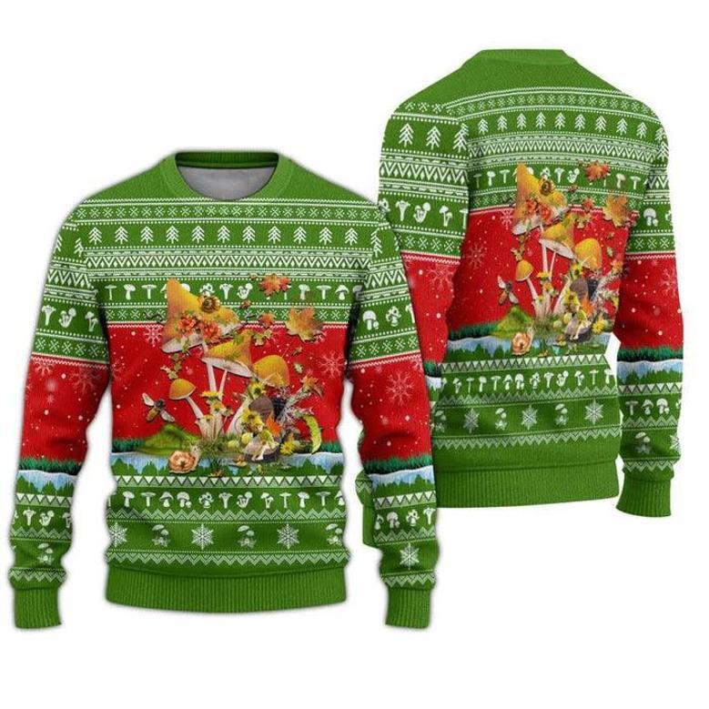 Amazing Mushroom Ugly Christmas Sweater For Men & Women