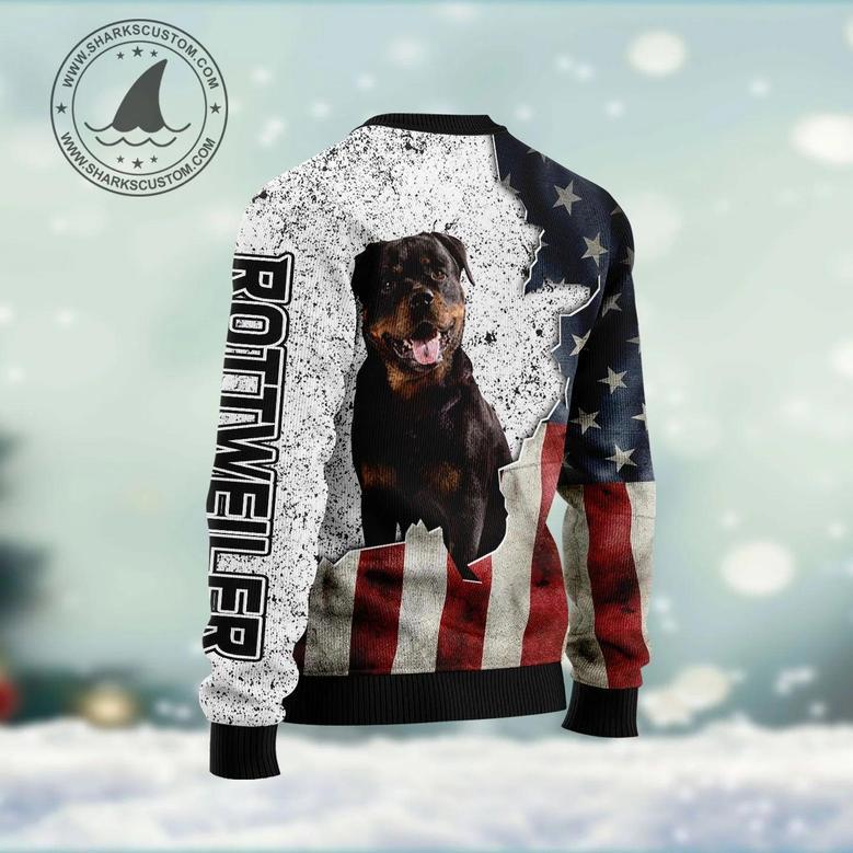 American Rottweiler Ugly Christmas Sweater