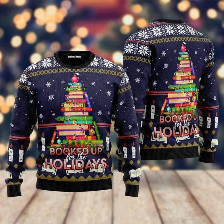 Book Christmas Tree Ugly Christmas Sweater For Men & Women