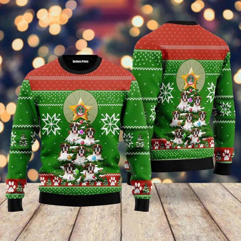 Boxer Pine Ugly Christmas Sweater For Men & Women Adult