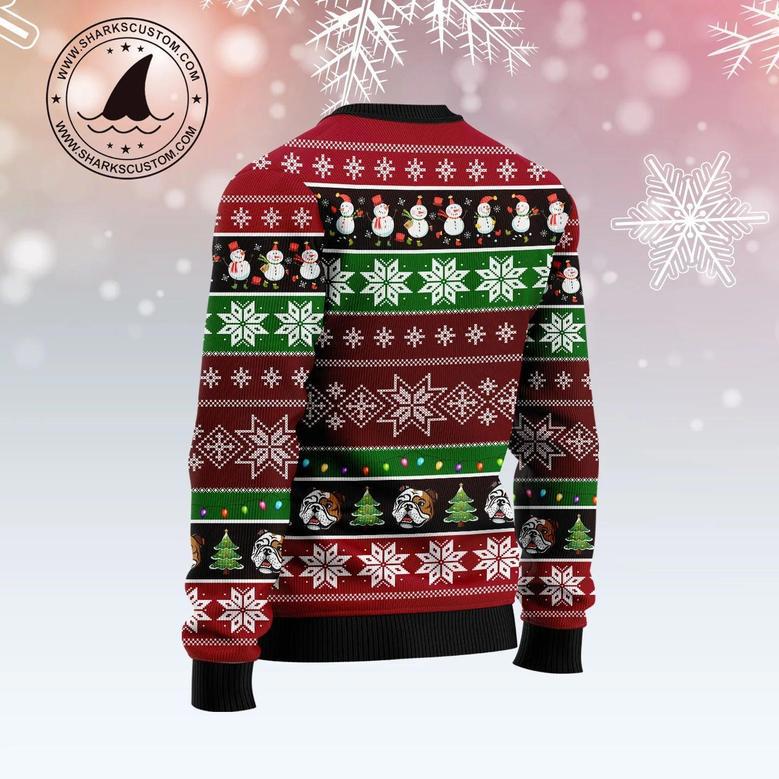 Bulldog Group Beauty Ugly Christmas Sweater unisex womens & mens, couples matching, friends, funny family sweater gifts