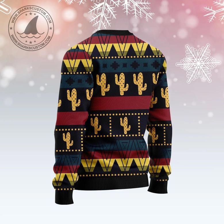 Cactus Group Pattern Ugly Christmas Sweater