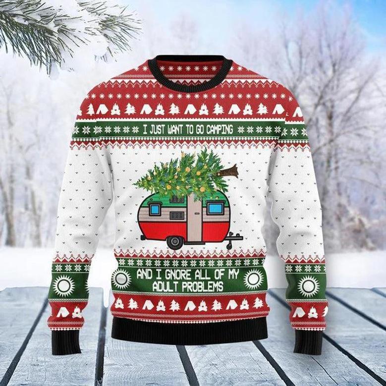 Camping Ugly Christmas Sweater For Men & Women