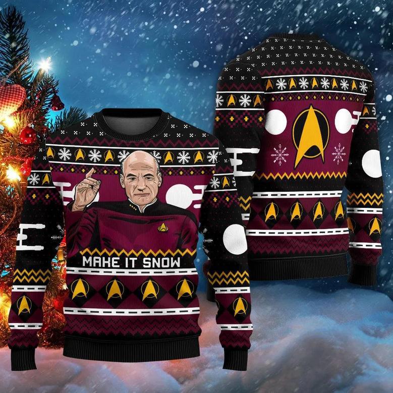 Captain Picard Star Trek ,Ugly Sweater Party,ugly sweater ideas