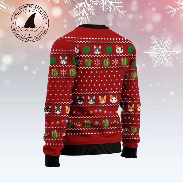 Cat Light Ugly Christmas Sweater