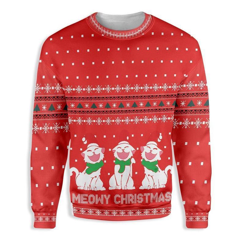 Cat Meowy Christmas Ugly Christmas Sweater