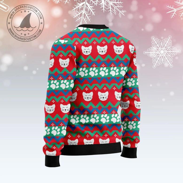 Cat Socks Ugly Christmas Sweater