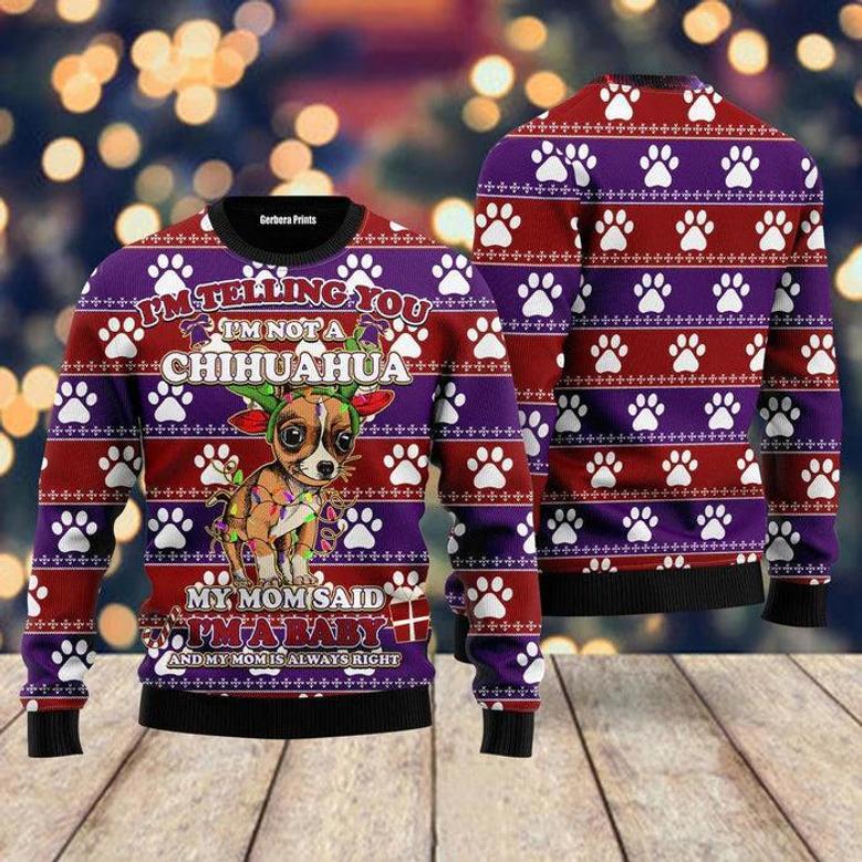 Chihuahua Baby Christmas Ugly Christmas Sweater For Men & Women