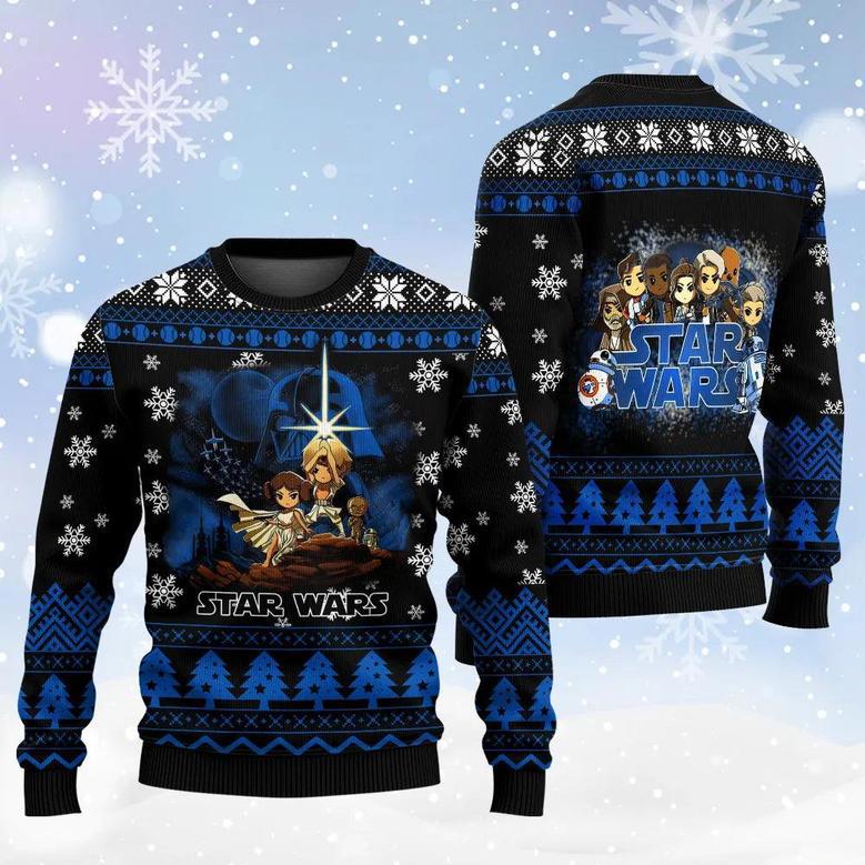 Christmas Star Wars Cartoon Characters Ugly Christmas Sweaters