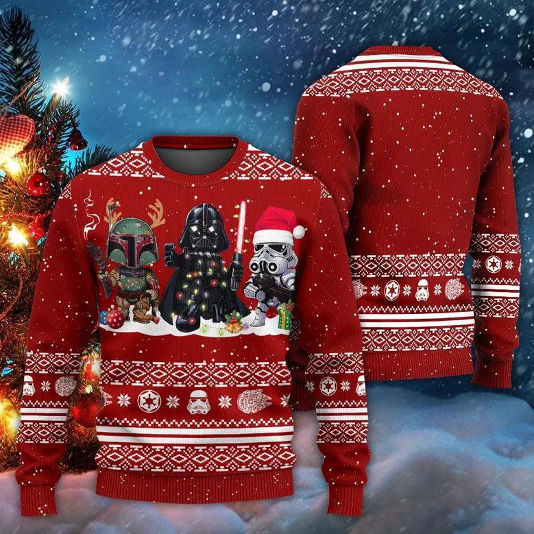 Christmas Star Wars Stormtrooper Darth Vader Mandalorian Christmas – Sweater