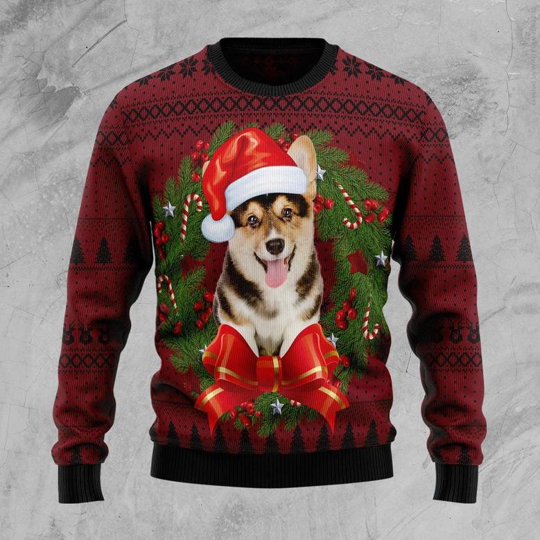 Corgi Wreath Ugly Christmas Sweater