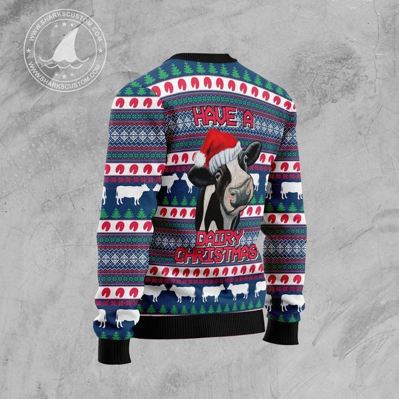 Cow Dairy Christmas Ugly Christmas Sweater