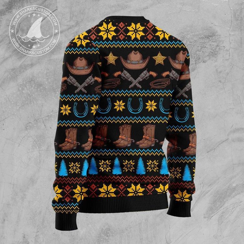 Cowboy Merry Christmas Ugly Christmas Sweater