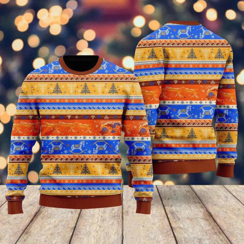 Crazy Light Up Xmas Pattern Ugly Christmas Sweater For Men & Women