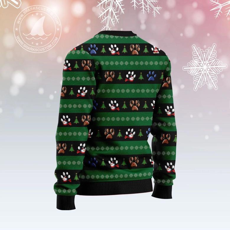 Dog Pawprint Ugly Christmas Sweater